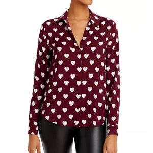 NWT L’Agence Holly Heart blouse size Medium